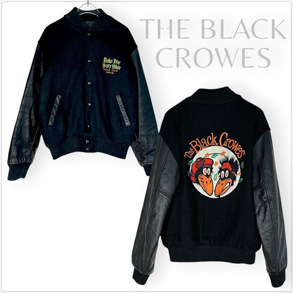 The Black Crowes Shake Your Money Maker World Tour Jacket 90-91 Vintage M - Picture 1 of 9